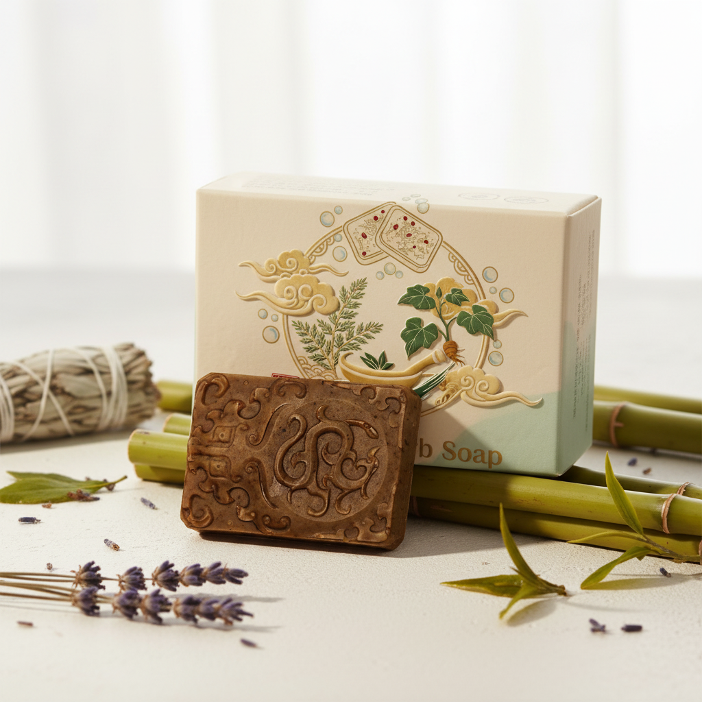 草药元素搭配的奢华场景